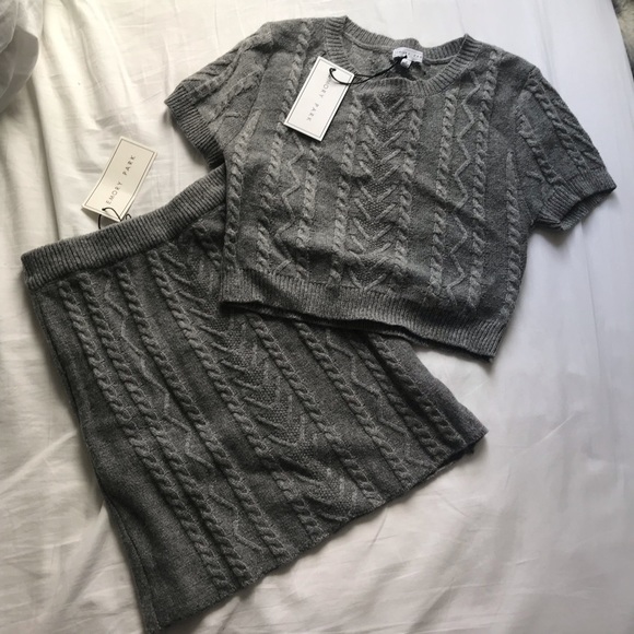 emory park Dresses & Skirts - NWT Grey Knit Set emory park Dresses & Skirts - NWT Grey Knit Set